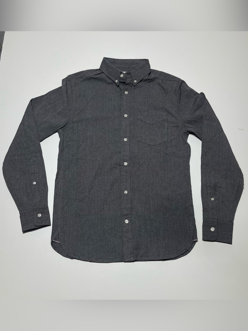 Flint and Tinder Architect Shirt Gray Long Sleeve Men’s Size XS Selvedge